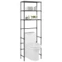 3-tier shelf above black toilet 53x28x169 cm by vidaXL, Towel racks - Ref: Foro24-288329, Price: 24,48 €, Discount: %