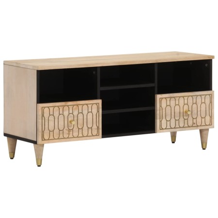 Mueble de TV madera maciza de mango 100x33x46 cm en Muebles TV | Comprar online en Foro24