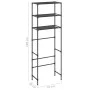 3-tier shelf above black toilet 53x28x169 cm by vidaXL, Towel racks - Ref: Foro24-288329, Price: 24,48 €, Discount: %