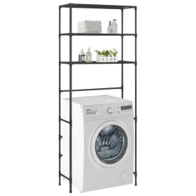 3-level shelf above washing machine black 69x28x169 cm by vidaXL, Towel racks - Ref: Foro24-288330, Price: 25,30 €, Discount: %