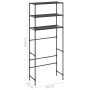 Estantería de 3 niveles sobre lavadora negro 69x28x169 cm de vidaXL, Toalleros - Ref: Foro24-288330, Precio: 23,95 €, Descuen...