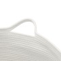 Cesta para ropa sucia algodón marrón y blanco Ø55x36 cm