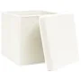 Storage boxes with lids 4 pcs white fabric 32x32x32 cm by vidaXL, Storage baskets - Ref: Foro24-288350, Price: 30,70 €, Disco...