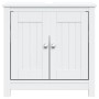 Mueble de lavabo baño BERG madera maciza pino blanco 60x34x59cm
