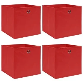 Storage boxes 4 pcs red fabric 32x32x32 cm by vidaXL, Storage baskets - Ref: Foro24-288361, Price: 24,90 €, Discount: %