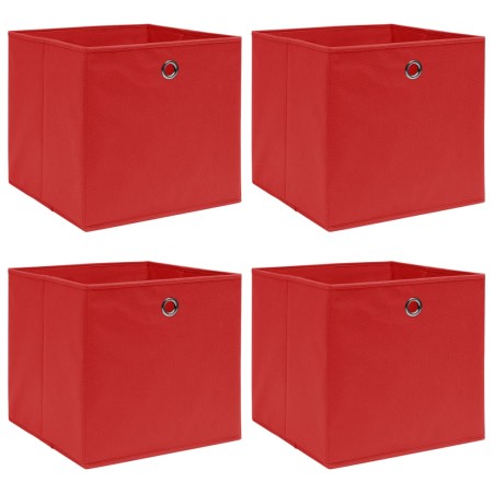 Storage boxes 4 pcs red fabric 32x32x32 cm by vidaXL, Storage baskets - Ref: Foro24-288361, Price: 25,36 €, Discount: %