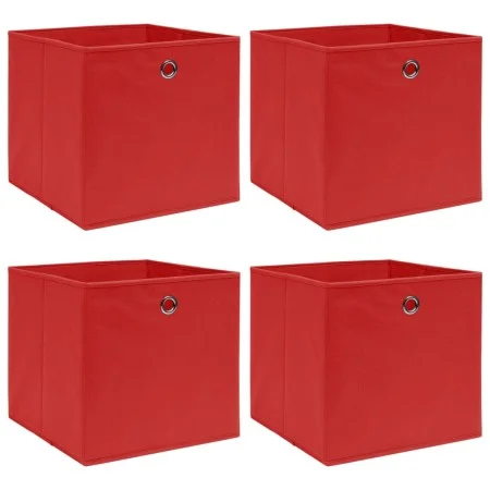 Storage boxes 4 pcs red fabric 32x32x32 cm by vidaXL, Storage baskets - Ref: Foro24-288361, Price: 24,90 €, Discount: %