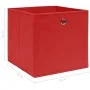 Storage boxes 4 pcs red fabric 32x32x32 cm by vidaXL, Storage baskets - Ref: Foro24-288361, Price: 24,90 €, Discount: %