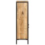 Mueble de baño madera maciza de mango y hierro 40x27x90 cm