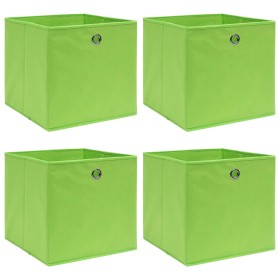 Cajas de almacenaje 4 uds tela verde 32x32x32 cm de vidaXL, Cestas para almacenaje - Ref: Foro24-288369, Precio: 25,18 €, Des...