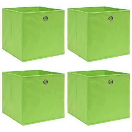 Aufbewahrungsboxen 4 Stück grüner Stoff 32x32x32 cm von vidaXL, Aufbewahrungskörbe - Ref: Foro24-288369, Preis: 25,18 €, Raba...