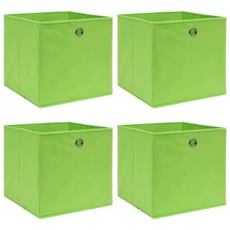 Cajas de almacenaje 4 uds tela verde 32x32x32 cm de vidaXL, Cestas para almacenaje - Ref: Foro24-288369, Precio: 24,67 €, Des...