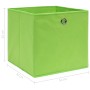 Aufbewahrungsboxen 4 Stück grüner Stoff 32x32x32 cm von vidaXL, Aufbewahrungskörbe - Ref: Foro24-288369, Preis: 25,18 €, Raba...