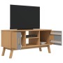 Mueble de TV OLDEN madera maciza pino gris y marrón 114x43x57cm en Muebles TV | Comprar online en Foro24