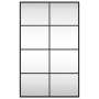 Espejo de pared rectangular de hierro negro 50x80 cm