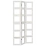 Biombo separador de 3 paneles madera maciza Paulownia blanco