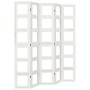 Biombo separador de 5 paneles madera maciza Paulownia blanco