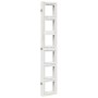 Biombo separador de 5 paneles madera maciza Paulownia blanco
