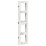 Biombo separador de 6 paneles madera maciza Paulownia blanco