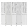 Biombo separador de 5 paneles madera maciza Paulownia blanco en Divisores de ambientes | Comprar online en Foro24