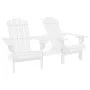 Adirondack garden chairs and solid white fir wood table by vidaXL, Garden chairs - Ref: Foro24-310067, Price: 136,43 €, Disco...