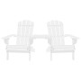 Adirondack Gartenstühle und Nachttisch massives Tannenholz weiß von vidaXL, Gartenstühle - Ref: Foro24-310067, Preis: 128,99 ...