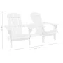 Adirondack garden chairs and solid white fir wood table by vidaXL, Garden chairs - Ref: Foro24-310067, Price: 136,43 €, Disco...