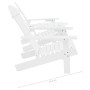 Adirondack Gartenstühle und Nachttisch massives Tannenholz weiß von vidaXL, Gartenstühle - Ref: Foro24-310067, Preis: 128,99 ...