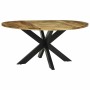 Mesa de Comedor 160 x 160 x 76 cm Madera de mango rugosa