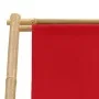 Strandliege aus Bambus und rotem Segeltuch von vidaXL, Gartenstühle - Ref: Foro24-313020, Preis: 53,45 €, Rabatt: %