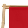 Tumbona de playa de bambú y lona roja de vidaXL, Sillas de jardín - Ref: Foro24-313020, Precio: 53,26 €, Descuento: %