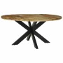 Mesa de Comedor 160 x 160 x 76 cm Madera de mango rugosa