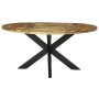 Mesa de Comedor 160 x 160 x 76 cm Madera de mango rugosa
