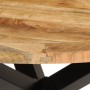 Mesa de comedor madera maciza de mango sin tratar Ø110x75 cm en Mesas de cocina y de comedor | Comprar online en Foro24