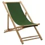 Strandkorb aus Bambus und grünem Segeltuch von vidaXL, Gartenstühle - Ref: Foro24-313021, Preis: 64,26 €, Rabatt: %