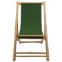 Strandkorb aus Bambus und grünem Segeltuch von vidaXL, Gartenstühle - Ref: Foro24-313021, Preis: 66,51 €, Rabatt: %