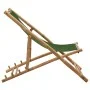 Strandkorb aus Bambus und grünem Segeltuch von vidaXL, Gartenstühle - Ref: Foro24-313021, Preis: 64,26 €, Rabatt: %