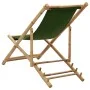 Strandkorb aus Bambus und grünem Segeltuch von vidaXL, Gartenstühle - Ref: Foro24-313021, Preis: 64,26 €, Rabatt: %
