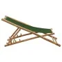 Strandkorb aus Bambus und grünem Segeltuch von vidaXL, Gartenstühle - Ref: Foro24-313021, Preis: 64,26 €, Rabatt: %