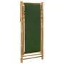 Bamboo and green canvas beach chair by vidaXL, Garden chairs - Ref: Foro24-313021, Price: 64,26 €, Discount: %