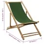 Strandkorb aus Bambus und grünem Segeltuch von vidaXL, Gartenstühle - Ref: Foro24-313021, Preis: 64,26 €, Rabatt: %