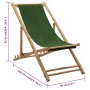 Strandkorb aus Bambus und grünem Segeltuch von vidaXL, Gartenstühle - Ref: Foro24-313021, Preis: 66,51 €, Rabatt: %