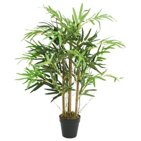 Árbol de bambú artificial con 500 hojas verde 80 cm