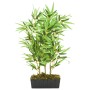 Árbol de bambú artificial con 500 hojas verde 80 cm