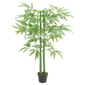 Árbol de bambú artificial con 384 hojas verde 120 cm