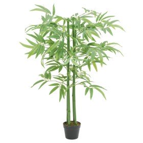 Árbol de bambú artificial con 384 hojas verde 120 cm