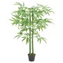 Árbol de bambú artificial con 384 hojas verde 120 cm