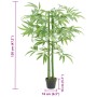 Árbol de bambú artificial con 384 hojas verde 120 cm