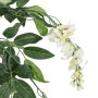 Árbol de wisteria artificial 840 hojas verde y blanco 150 cm