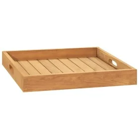 Tablett aus massivem Teakholz, 50 x 50 cm von vidaXL, Servierplatten - Ref: Foro24-315457, Preis: 51,40 €, Rabatt: %
